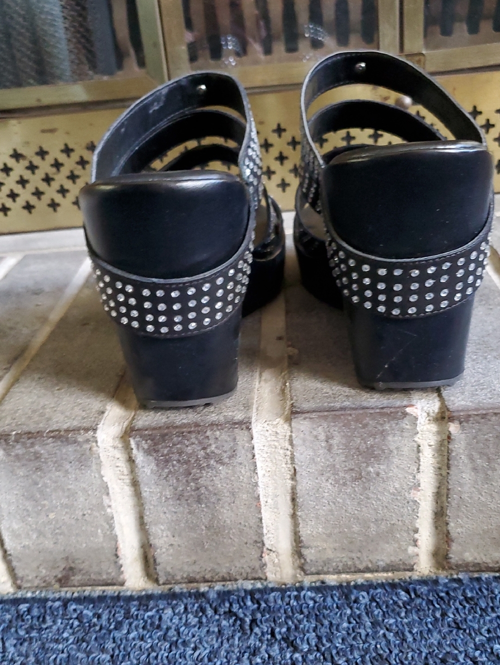 Harley-Davidson Womens Kirsty Wedge Rhinestone Sandal - size 9 1/2 - Picture 5 of 8